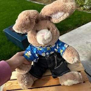 Build a bear plush bunny likely a mocha bunny